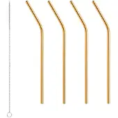 Orrefors Peak rietjes 4-pack Messing