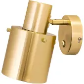 Globen Lighting Clark 1 Wandlamp Geborsteld Messing - Wandlampen Metaal Brushed Brass - 931765