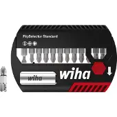Wiha Bitset FlipSelector Standard 25 mm sleufkop, Phillips, Pozidriv 14-delig 1/4" C6,3 - 39029