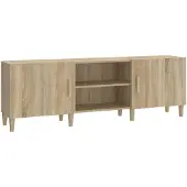 vidaXL Tv-meubel 150x30x50 cm bewerkt hout sonoma eikenkleurig