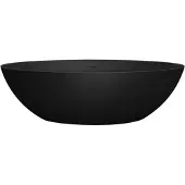 Best design Solid vrijstaand bad New-Stone zwart 180x85x52cm