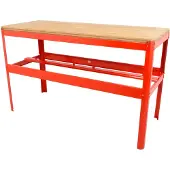 Ragnor Werkbank Met Bamboe Werkblad Rood