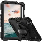 Casecentive Handstrap Pro Hardcase met handvat iPad Mini 6 2021 zwart - 8720153794510