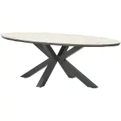 Garden Impressions Tuintafel Edison / Tulli - ovaal - 280 x 140 cm - carbon black -