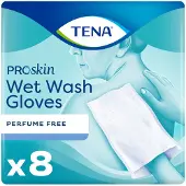 Tena Proskin Wet Wash Gloves Zonder Parfum 8 stuks