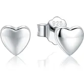 Cilla Jewels 925 Zilveren Dames Oorbellen Hart ZilverKleurig