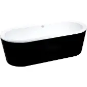 Best design Black & White vrijstaand bad 178 x 80 x 55cm