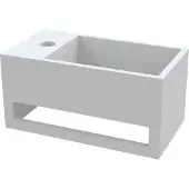 Best design Fontein met handdoekhouder mona solid surface 33x18x16 cm
