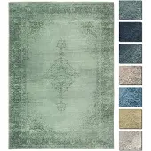 Tesso Living Vloerkleed Roy | katoen groen 225x155 cm vloerkleden | NADUVI