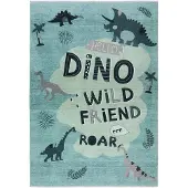 Tesso Living Kindervloerkleed Dino | Tesso Living katoen groen 145x80 cm kindervloerkleden | NADUVI