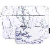 Canvasartisan Laptop Sleeve 13.3 inch Marmer Wit + Accessoires Etui