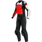 Dainese Mirage Lady 2-Delig Pak Zwart Lava Rood Wit Maat 48