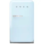 Smeg Koelkast Retro Vrijstaande ijskast Koelkast, Jaren 50, Enkeldeurs, Vrijstaand , Positie scharnier: Rechts, Pastelblauw