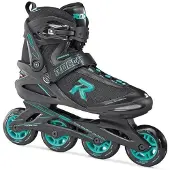 Roces Icon 80 Dames Skeelers - 4x80mm Wielen - Fitness Inline Skates - Zwart Blauw - Maat 39