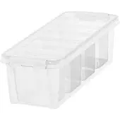 Smartstore - Classic 04 Opbergbox 3,5 liter met Vakverdeler - Polypropyleen - Transparant