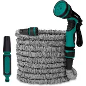 Vonroc Tuinslang 20m | Incl. slangenhouder, spuitstuk en koppelingen