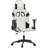 vidaXL Gamingstoel, wit en zwart, kunstleer