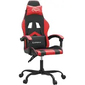 vidaXL Gamestoel kunstleer zwart en rood