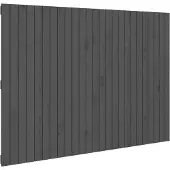 vidaXL Wandhoofdbord 159,5x3x110 cm massief grenenhout grijs