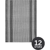 Tiseco Keukendoek Home Studio Waffle Black (Set van 6) - 50 x 70 cm