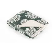 Tiseco - Deken CORAL - fleece plaid - sherpa - 130x170 cm - groen