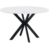 Dimehouse Ronde Eettafel Yuna Ø120 Cm Marmerlook Wit
