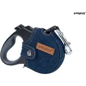 Amiplay Dierenbenodigdheden Ami Leiband Denim Intrekbaar+Hoes Mar. 5M-15Kg M