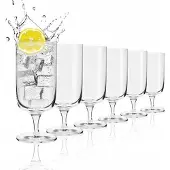 Krosno Kristal glazen - Cocktailglazen / Drinkglazen - 400 ml. - 6 Delig