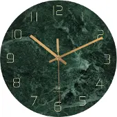 LW Collection Wandklok David | LW Collection metaal groen 30x30 cm wandklokken | NADUVI