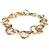 Sophie Armband in zilver en zilver roosgoud vergulde schakels