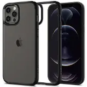 Spigen Doorzichtig Hybrid iPhone iPhone 12 Pro Max Hoesje Zwart