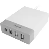 Macally Home Charger 72 Watt 4 Poorts Oplader Wit