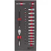 Milwaukee FOAM INLAY DOPPENSET 1/4" METRISCH (28-DELIG)