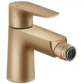 Hansgrohe talis e eengreeps bidetmengkraan met popup trekwaste, brushed bronze