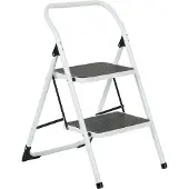 Escalo trapladder Big Step 2 brede tr. wit - 38 x 26 cm treden - 2,50 m werkhoogte