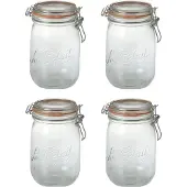 Le Parfait 8x Stuks Weckpotten/inmaakpotten Met Klepdeksel 0.75 Liter