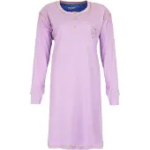 Irresistible Dames Nachthemd - Polo Sluiting - Paars - Maat L
