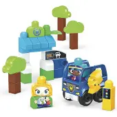 Mega Bloks Green Town Charge & Go Bus - 35 grote bouwstenen