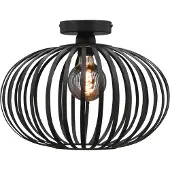 TOPLICHT Plafonniere Lido - Ø 40 cm - zwart