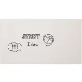 Smit Visual Unframed Whiteboard - Wit gelakt staal zonder profiel - 98 x 198 cm