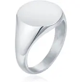 Cilla Jewels Zilverkleurige Dames Zegelring van Edelstaal-18mm