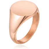 Cilla Jewels Rose Kleurige Dames Zegelring van Edelstaal-17mm