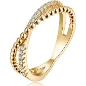 LGT JWLS Dames Ring Verguld met Zirkonia-16mm
