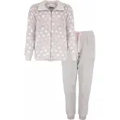 Irresistible Dames Huispak - Fleece - Rits - Grijs - Maat XL