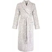 Irresistible Dames Badjas - Fleece - Sjaalkraag - Grijs - Maat XXL