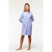 Woody badjas meisjes/dames in badstof - lavendel - 231-1-DGA-T/306 - maat 104