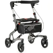 Multimotion Trollimaster RG70 lichtgewicht Rollator - Gedraaide handvatten - Standaard, zithoogte 60 cm - Parkinson rollator