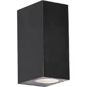 QAZQA Moderne buiten wandlamp zwart kunststof 2-lichts - Baleno