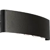 QAZQA Buiten wandlamp zwart incl. LED 10-lichts IP54 - Silly