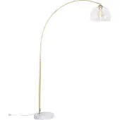 QAZQA Moderne booglamp messing met helder glas - Arc